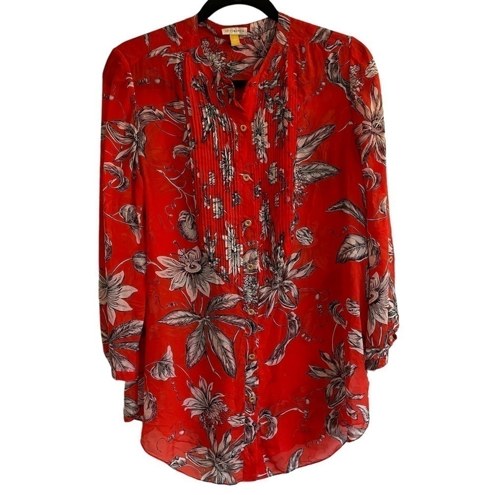 Anthropologie Leifsdottir Silk Cattleya Tunic, Size 4 - Picture 4 of 8